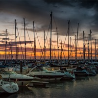 Buy canvas prints of sailboat sunset by Ian Johnston  LRPS