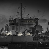 Buy canvas prints of Evening Departure - Mono by Ian Johnston  LRPS