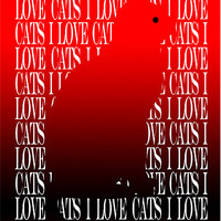 Buy canvas prints of Love Cats Red by iphone Heaven