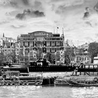 Buy canvas prints of London Barges by Anne Whiteside