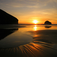 Buy canvas prints of Cornwall: Patterns in the Sand by Rob Parsons