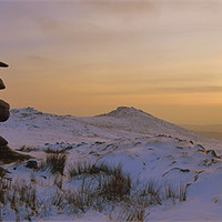 Buy canvas prints of Cornwall: Winter on Showery Tor by Rob Parsons