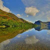Buy canvas prints of The Lake District: Buttermere Reflections by Rob Parsons