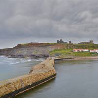 Buy canvas prints of Yorkshire: Whitby Breakwater by Rob Parsons
