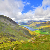 Buy canvas prints of The Lake District: Views over Buttermere by Rob Parsons