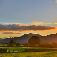Buy canvas prints of The Lake District: A glorious Sunset by Rob Parsons