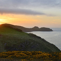 Buy canvas prints of Cornwall: Sunset over the Rumps by Rob Parsons