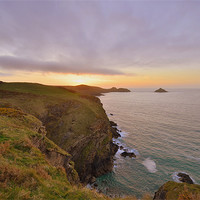 Buy canvas prints of Cornwall: Last Light over the Rumps by Rob Parsons