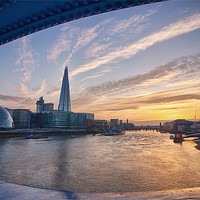 Buy canvas prints of Shard Sunset by Ian Rolfe