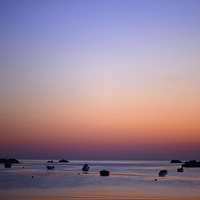 Buy canvas prints of Cobo Bay at Dusk by Rob Smith
