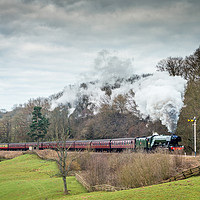 Buy canvas prints of The Flying Scotsman steaming through the North Yor by Rob Smith