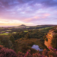 Buy canvas prints of Sunset over Roseberry Topping by Rob Smith