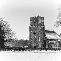 Buy canvas prints of Thompson Church in Winter by Brooks Photography