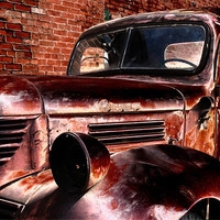 Buy canvas prints of Red Truck by Mary Lane