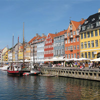 Buy canvas prints of Copenhagen Harbor by Mary Lane