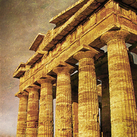Buy canvas prints of Greek Temple  by Mary Lane