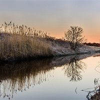 Buy canvas prints of Frosty Morning At The Canal by Mike Custer