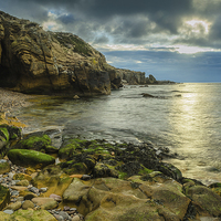 Buy canvas prints of  Cummingston Beach by Mike Custer