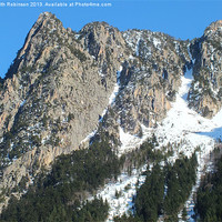 Buy canvas prints of The Pyrenees in March by Keith Robinson