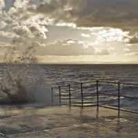Buy canvas prints of Crosby Beach Wave Splash by Phillip Orr