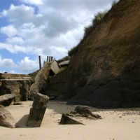 Buy canvas prints of Old Ramp at Happisburgh Jul 2010 by Jez Mouncer