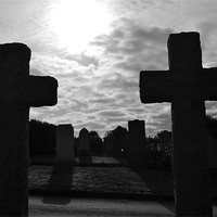 Buy canvas prints of The old crosses by  