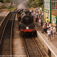 Buy canvas prints of Corfe Castle station by Mike Streeter