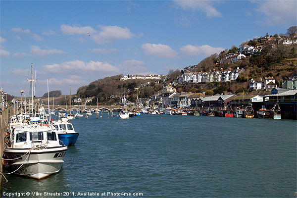 Looe Harbour Picture Board by Mike Streeter