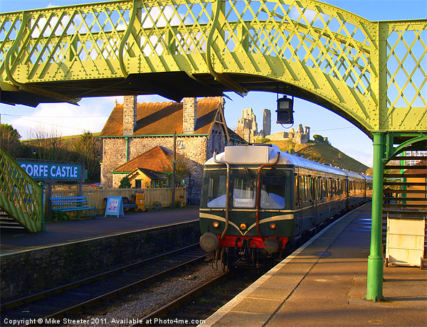 Corfe Castle Station 2 Picture Board by Mike Streeter