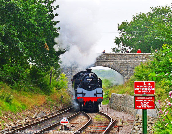 Steam at Harmans Cross Picture Board by Mike Streeter