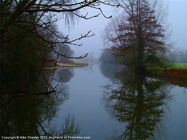 Misty Morning on the river Picture Board by Mike Streeter