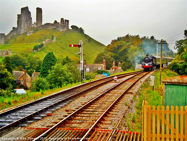 Approaching Corfe 2 Picture Board by Mike Streeter