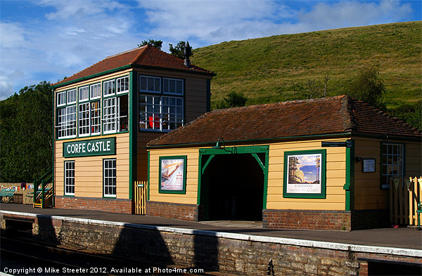 Corfe Castle Station 3 Picture Board by Mike Streeter