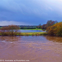 Buy canvas prints of River Stour in Flood by Mike Streeter