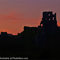 Buy canvas prints of Sunset at Corfe by Mike Streeter