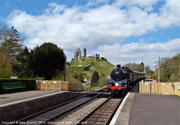 Approaching Corfe Picture Board by Mike Streeter