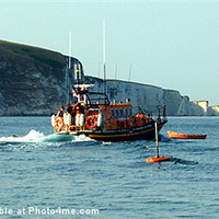 Buy canvas prints of Swanage Lifeboat by Mike Streeter