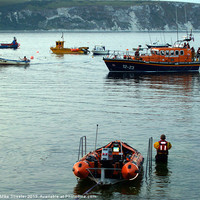 Buy canvas prints of Swanage Lifeboats by Mike Streeter