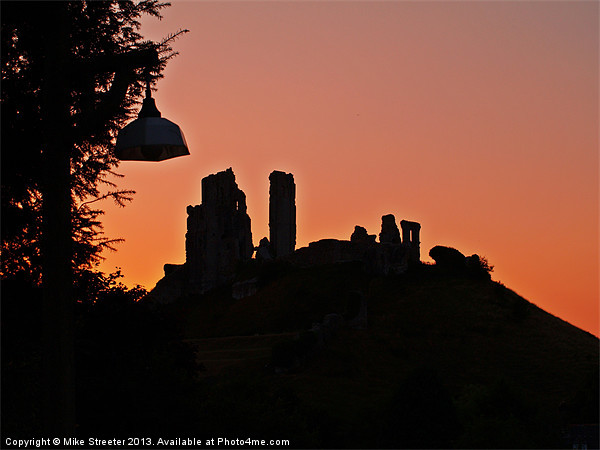 Sunset at Corfe 3 Picture Board by Mike Streeter