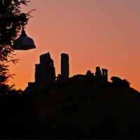 Buy canvas prints of Sunset at Corfe 3 by Mike Streeter