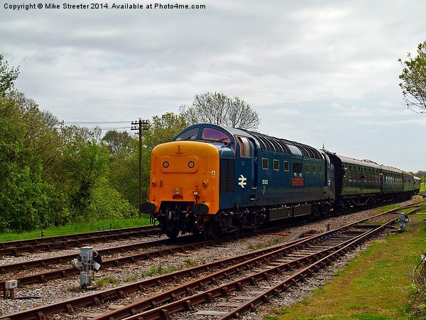 Deltic at Corfe Picture Board by Mike Streeter