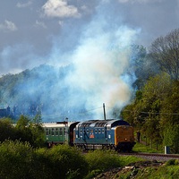 Buy canvas prints of Smokey Deltic by Mike Streeter