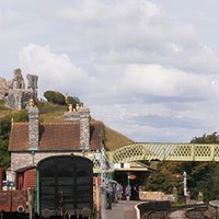 Buy canvas prints of  Corfe Castle Station by Mike Streeter
