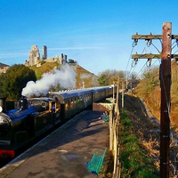 Buy canvas prints of  M7 at Corfe Castle by Mike Streeter