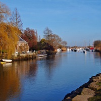 Buy canvas prints of  The River Frome by Mike Streeter