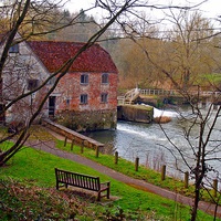 Buy canvas prints of  Sturminster Newton Mill. by Mike Streeter