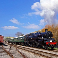 Buy canvas prints of  80104 leaving Corfe Castle. by Mike Streeter