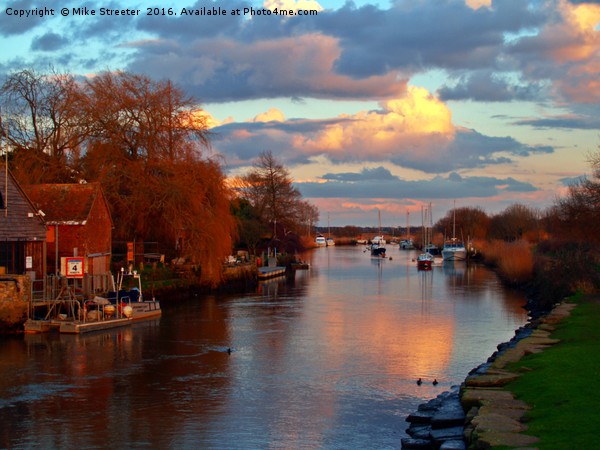 Evening on the Frome. Picture Board by Mike Streeter