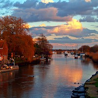 Buy canvas prints of Evening on the Frome. by Mike Streeter