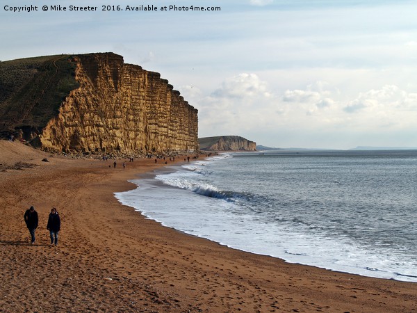 East Cliff, West Bay Picture Board by Mike Streeter